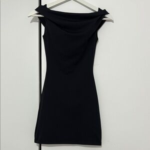 Aritzia Black Strapless Dress